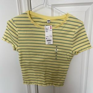 Blue and Yellow Summer Crop Top (tags still on)